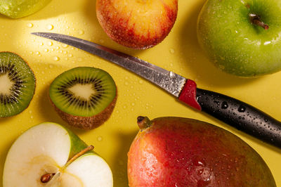 Close-up of apples in container