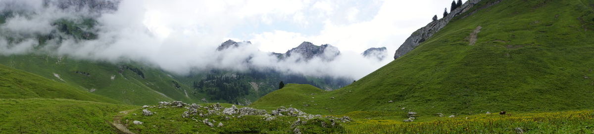 Panoramic view of landscape against sky