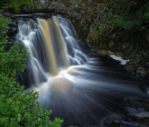 Scenic view of waterfall