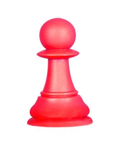 Close-up of chess pieces against white background