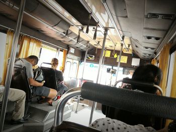 People sitting in train