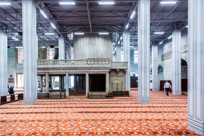 People at entrance of building