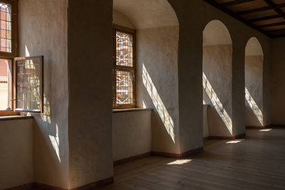 Empty corridor of building