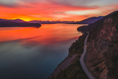 Sunset in patagonia argentina