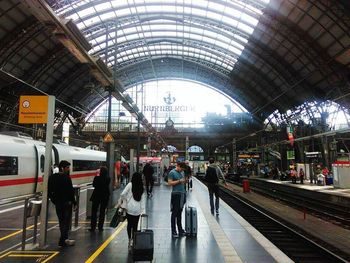 View of railroad station platform