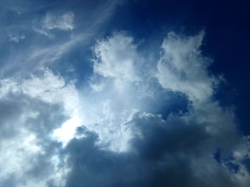 Low angle view of clouds in sky