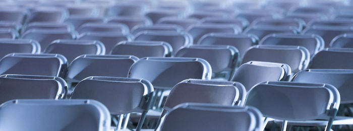 Full frame shot of empty chairs