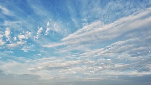 Low angle view of clouds in sky