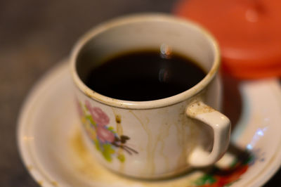 Close-up of coffee cup