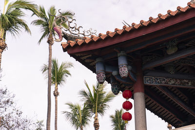 Low angle view of temple against clear sky