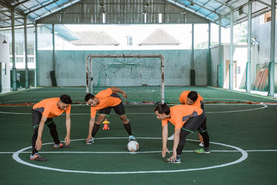 People playing soccer