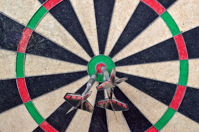 Close-up of dartboard