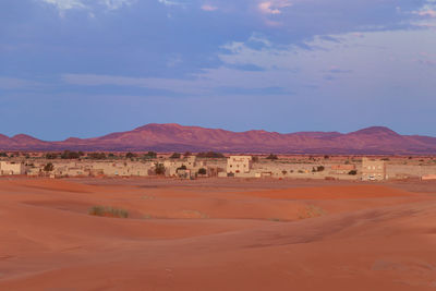 Scenic view of desert against sky