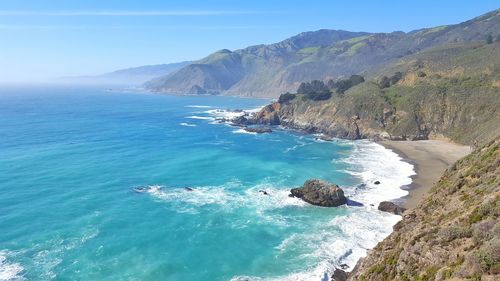 Big sur california coastline clear sky