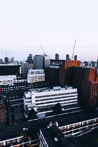 High angle view of city