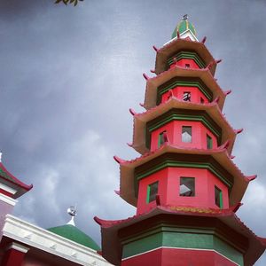 Low angle view of building against sky