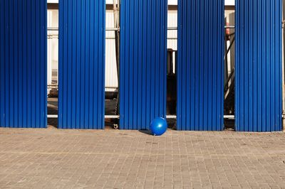 Blue pipes in factory