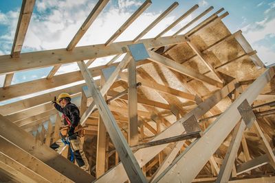 Man working at construction site