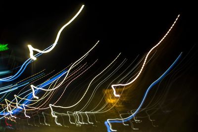 Light trails in city at night