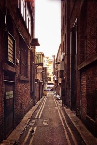 Narrow alley in city