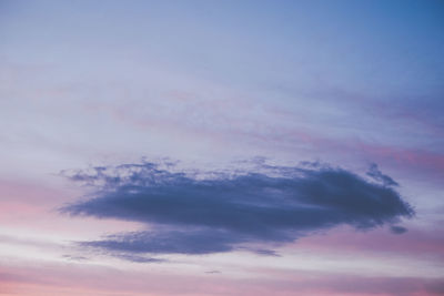 Low angle view of sky at sunset