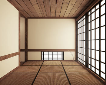 Empty corridor of building