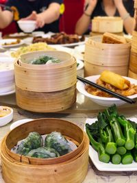 View of food on table