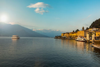 Landscape of bellagio at sunset hours