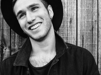 Portrait of young man smiling