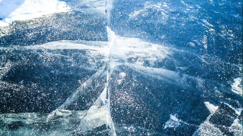 View of frozen lake