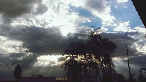 Low angle view of cloudy sky