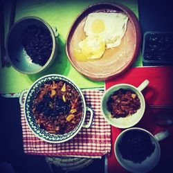 Close-up of food served in plate