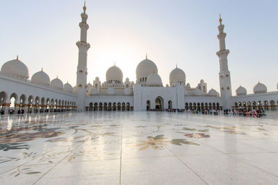 View of temple against clear sky