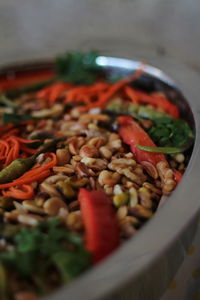 Close-up of fresh food in bowl