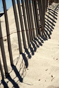 Shadow of people on tiled floor