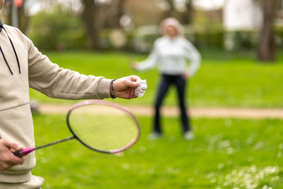 Man playing tennis