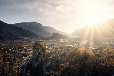 Panoramic view of landscape against sky