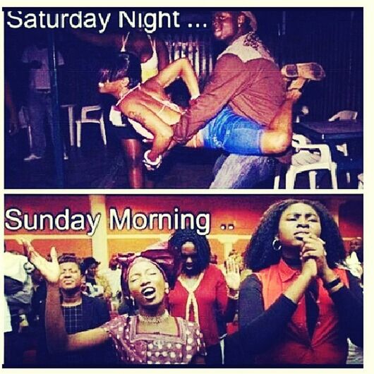 Saturday night, and Sunday morning