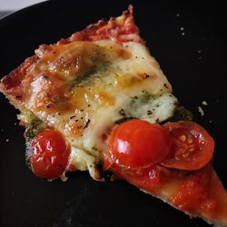 Close-up of breakfast served in plate