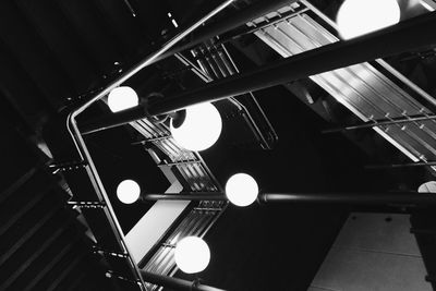 Low angle view of illuminated stage