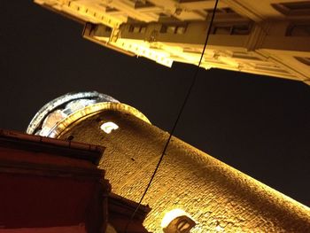 Low angle view of illuminated ceiling