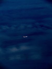 Low angle view of vapor trails in sky