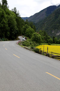 Road passing through mountains