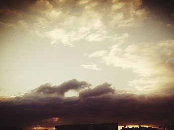 Low angle view of cloudy sky