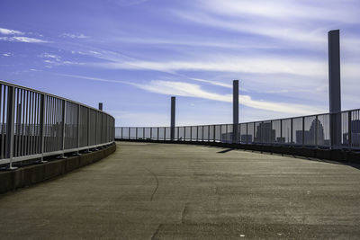 Empty bridge against sky