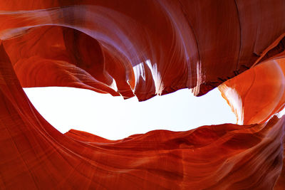 Low angle view of rock formation