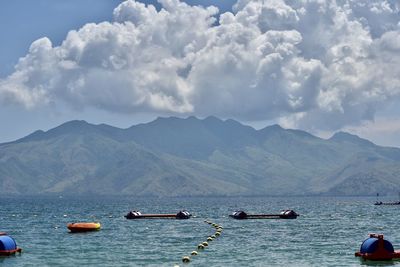 View of boats in sea