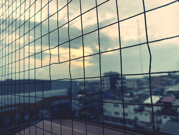 Full frame shot of sky seen through glass window