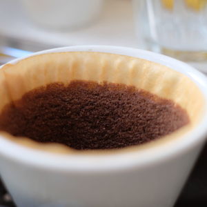 Close-up of coffee cup on table