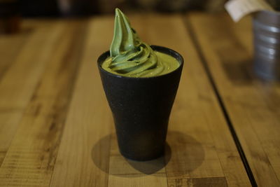 Close-up of drink on table